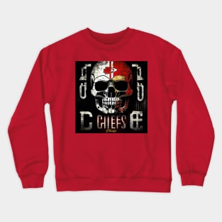 Kansas City Football Skull Crewneck Sweatshirt